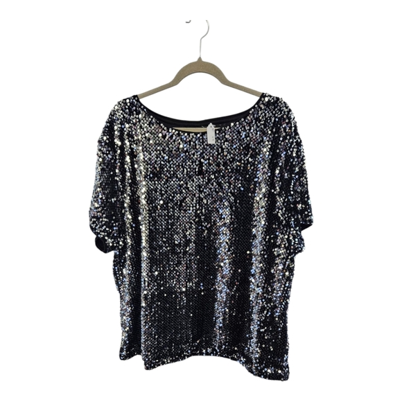 Black Sequins Top